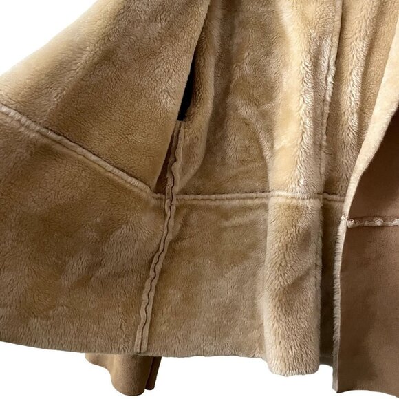 Axcess Liz Clairborne faux fur winter warm comfortable cardigan style top jacket - Picture 5 of 7